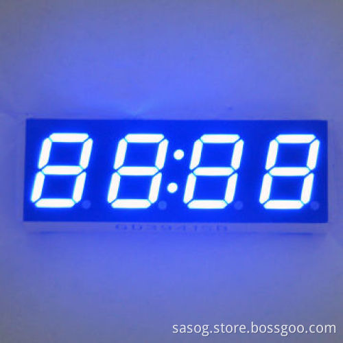 0.39-inch Four-digit LED Display, Blue Color, 470nm, Common Anode